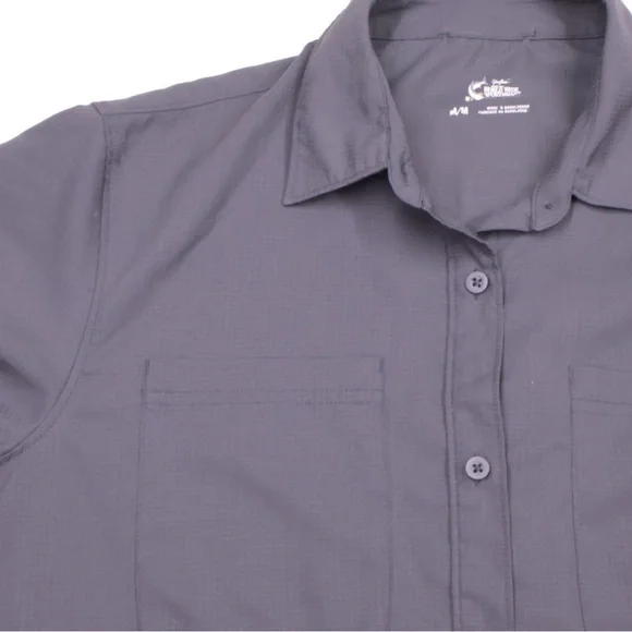 Bass Pro Shops Men's Charcoal Button Down Shirt - Picture 2 of 12